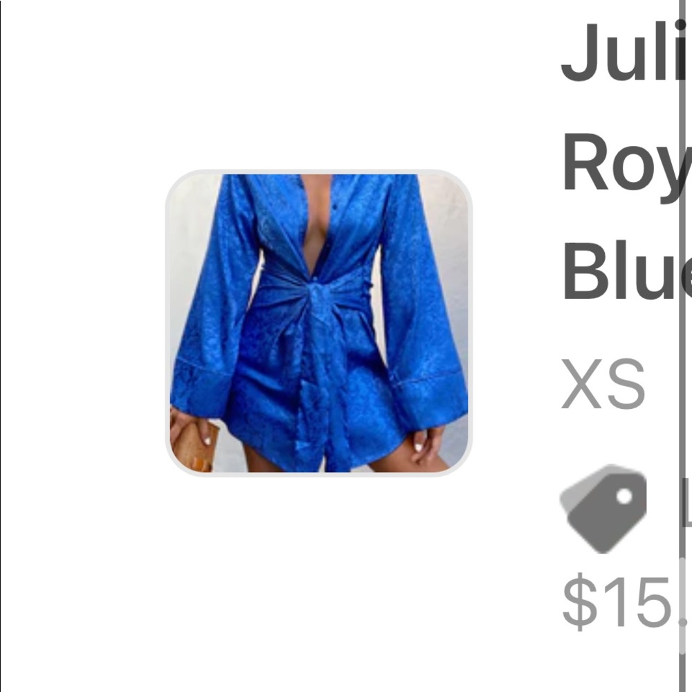 Royal blue runaway the label mini wrap dress
